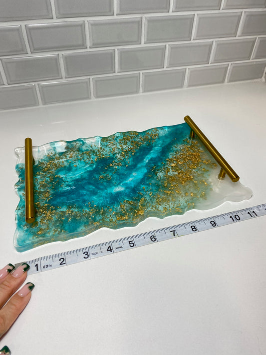 Aqua Gold Tray