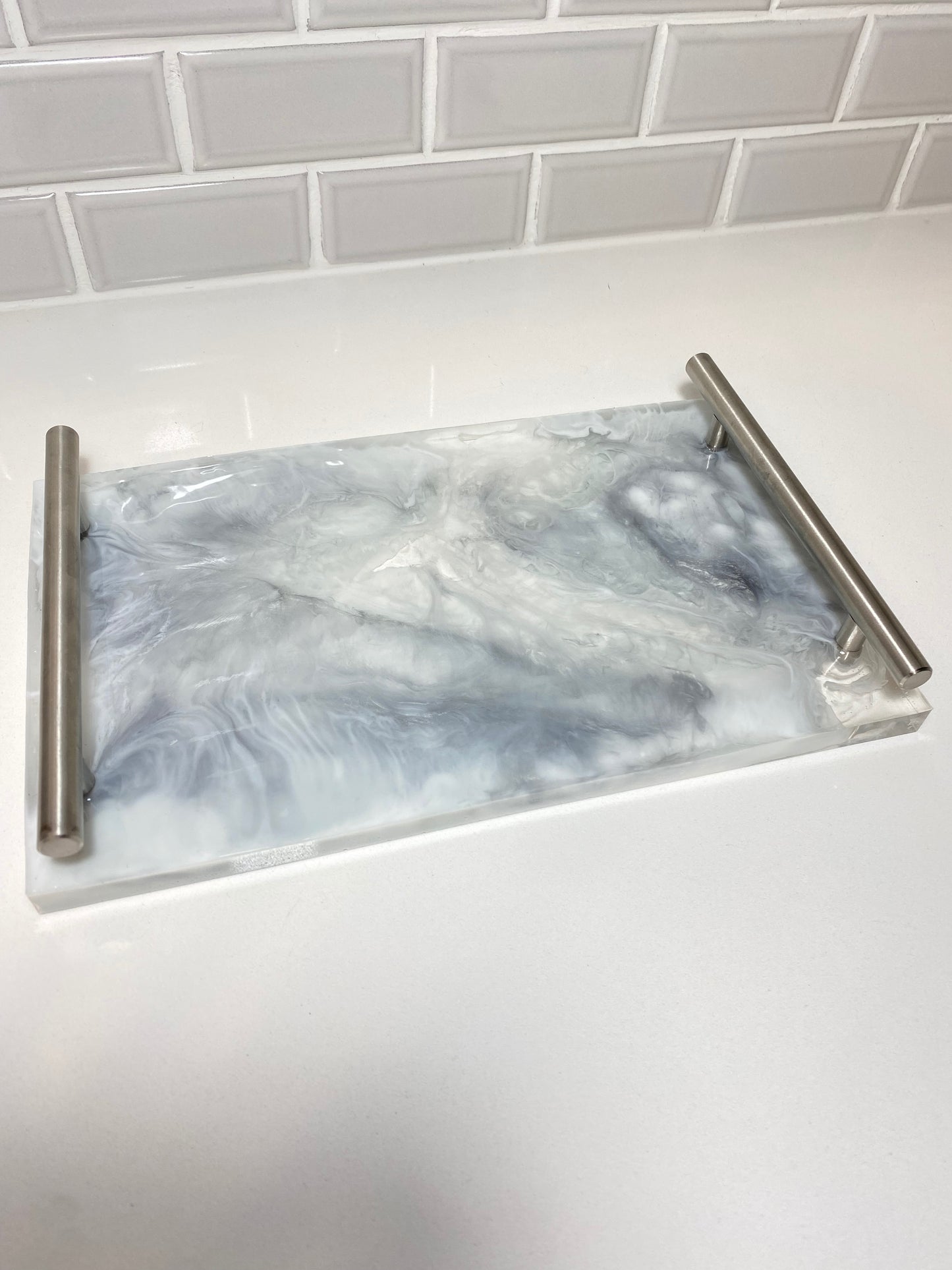 Light Marble Tray