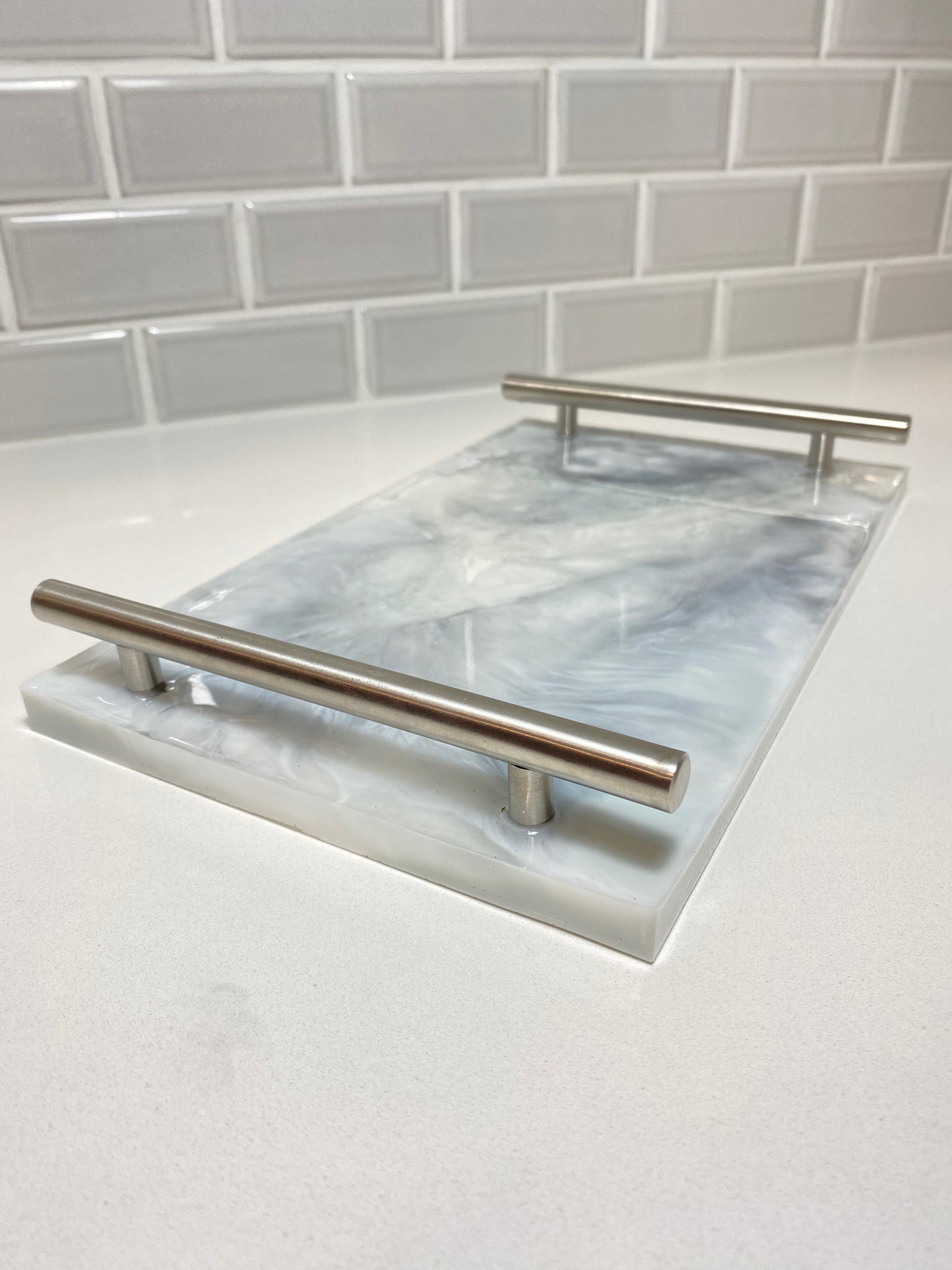 Light Marble Tray