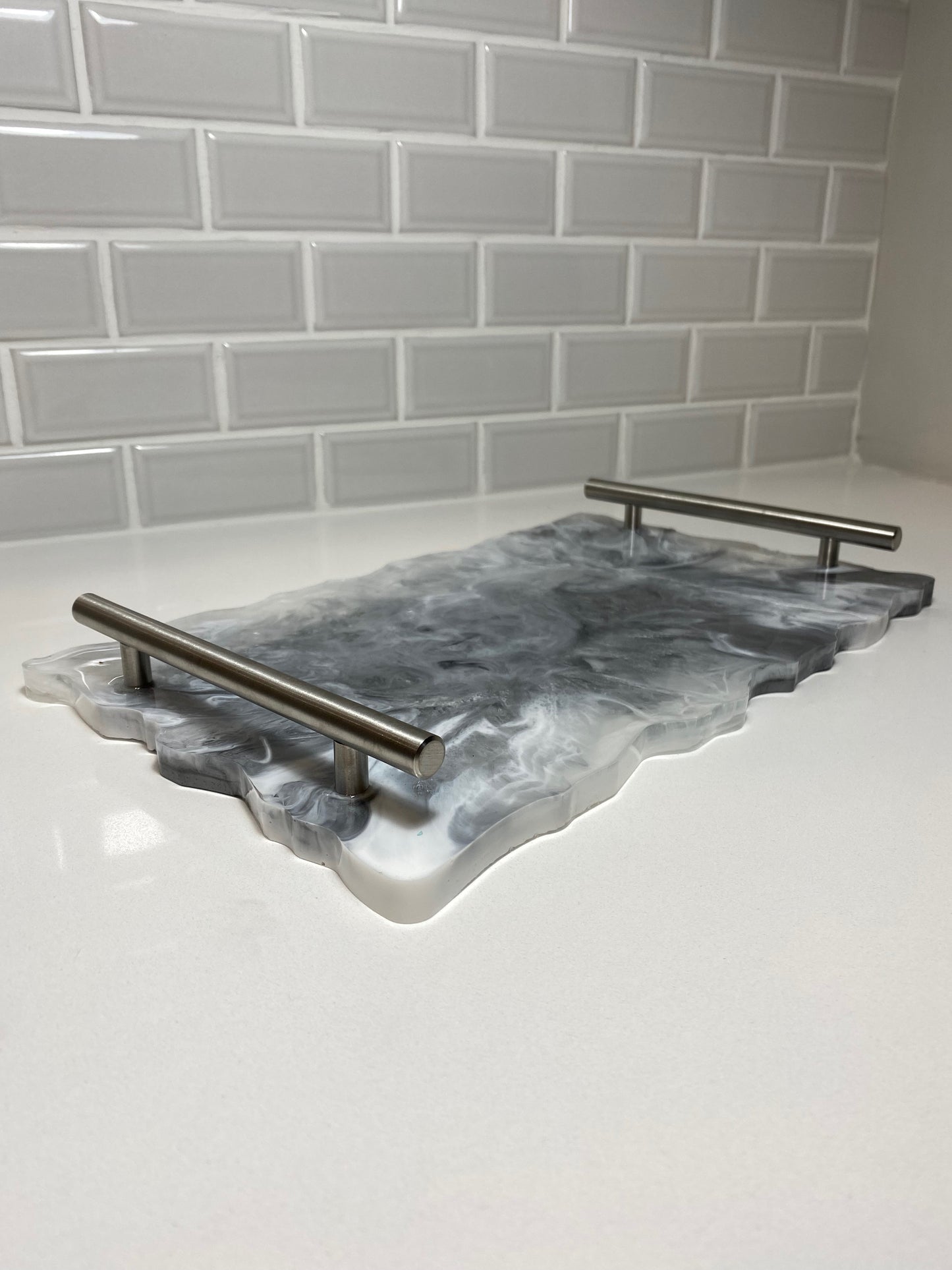 Grey Marble Tray