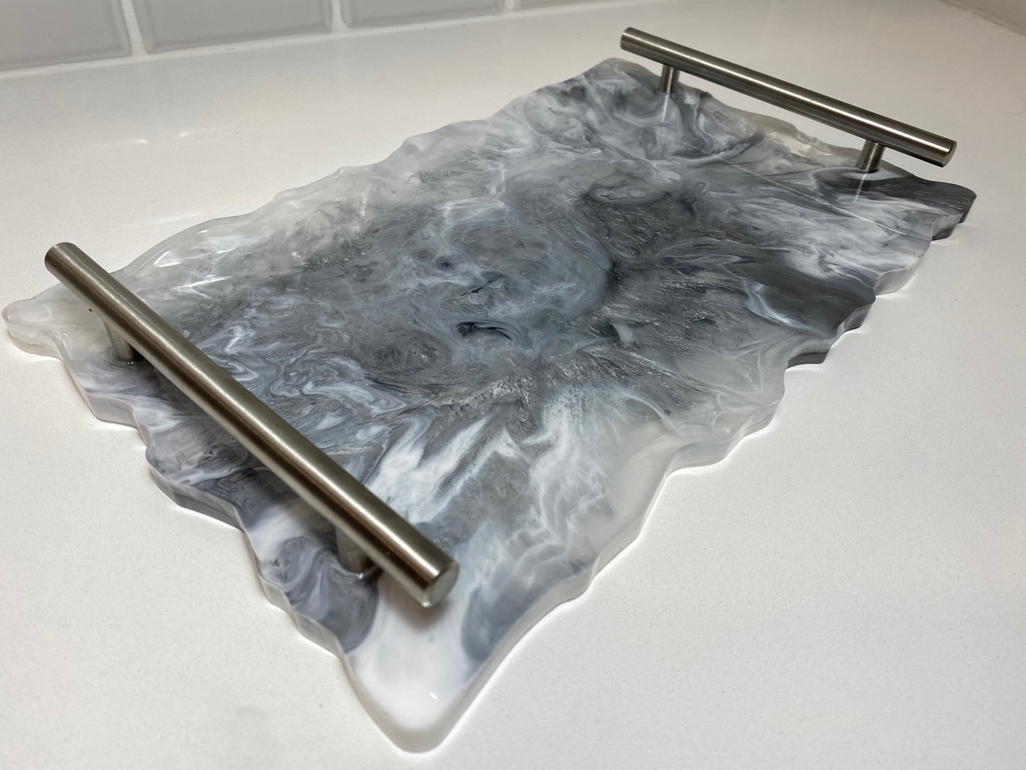 Grey Marble Tray