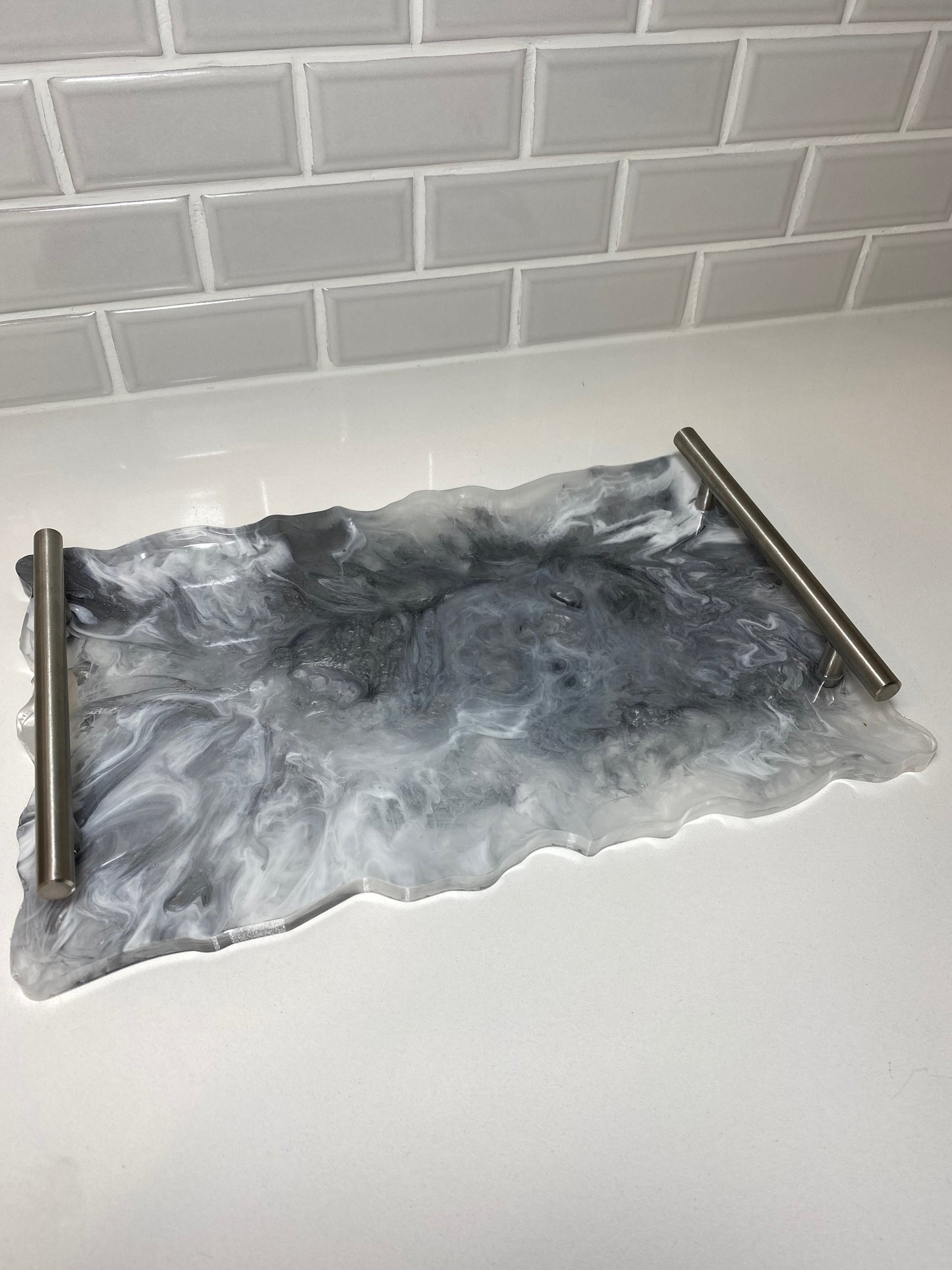 Grey Marble Tray