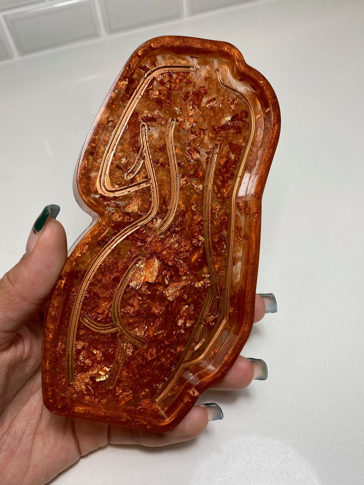 Rose Gold Curvy Lady Tray