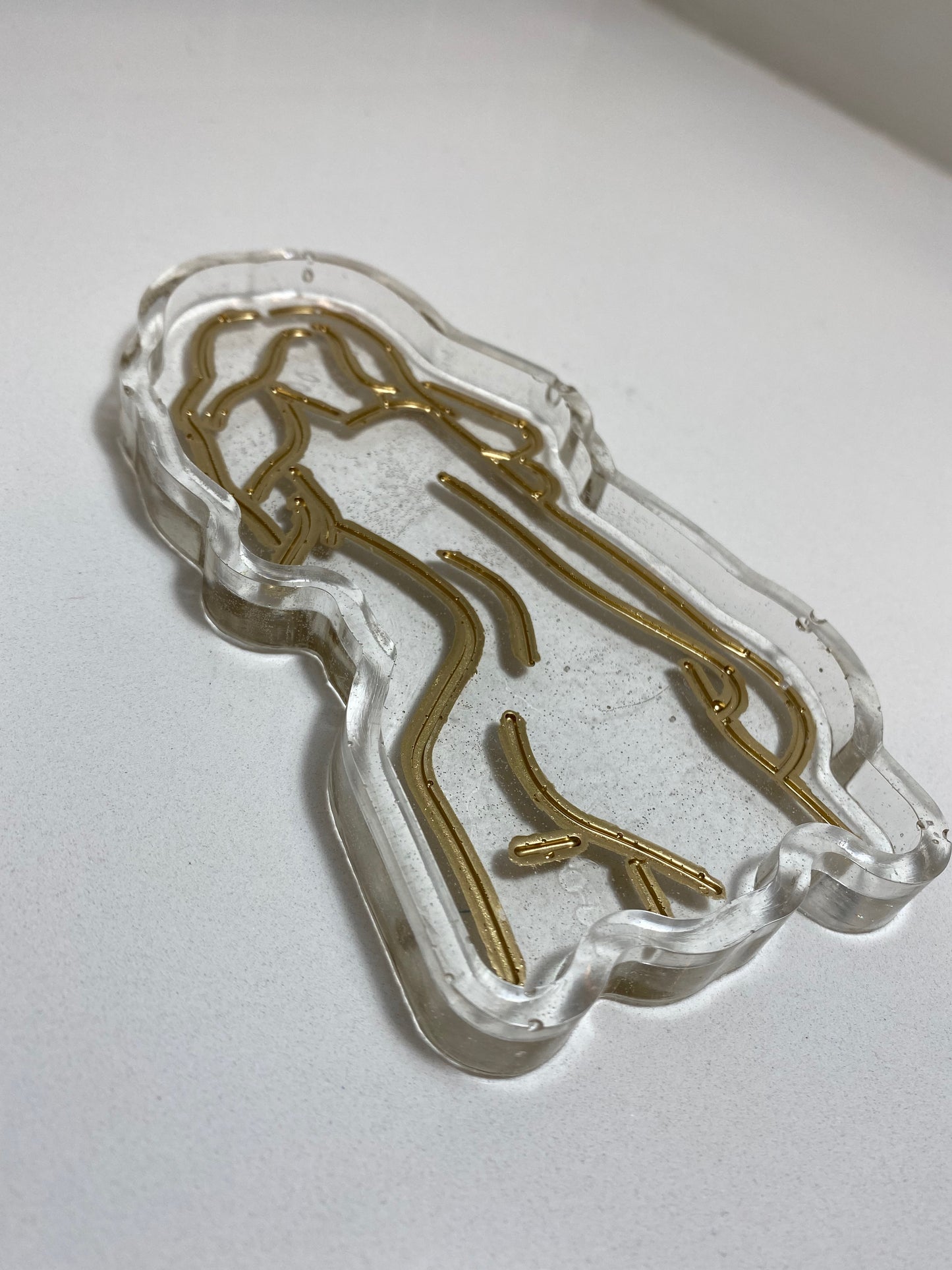 Clear & Gold Woman Tray